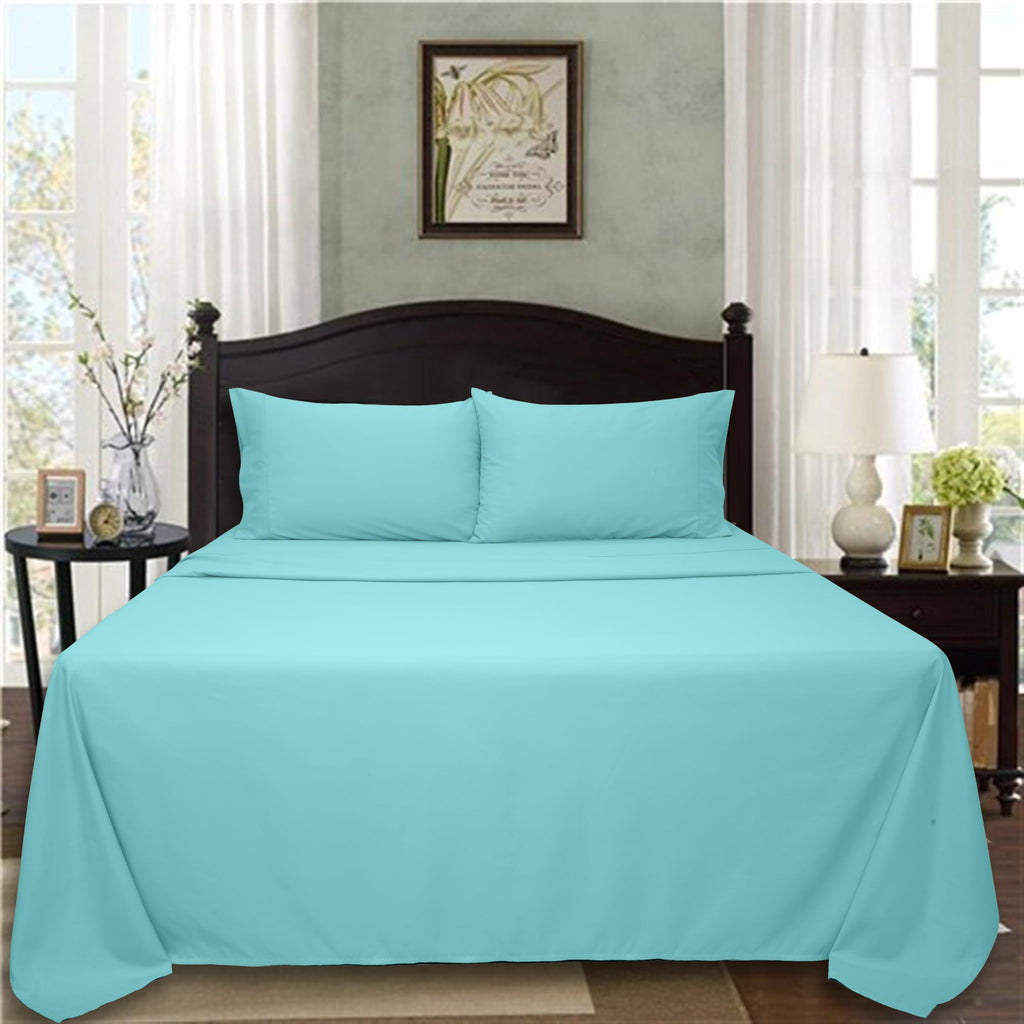 Percale Cotton Sheet Set Twin Size, 3‐Piece, 100% Combed Cotton Sheets, Crisp & Cool, 15 in Deep‐Pocket Fitted Sheet