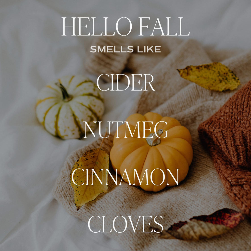 Hello Fall Candle, 9oz Amber Jar, Fall & Thanksgiving