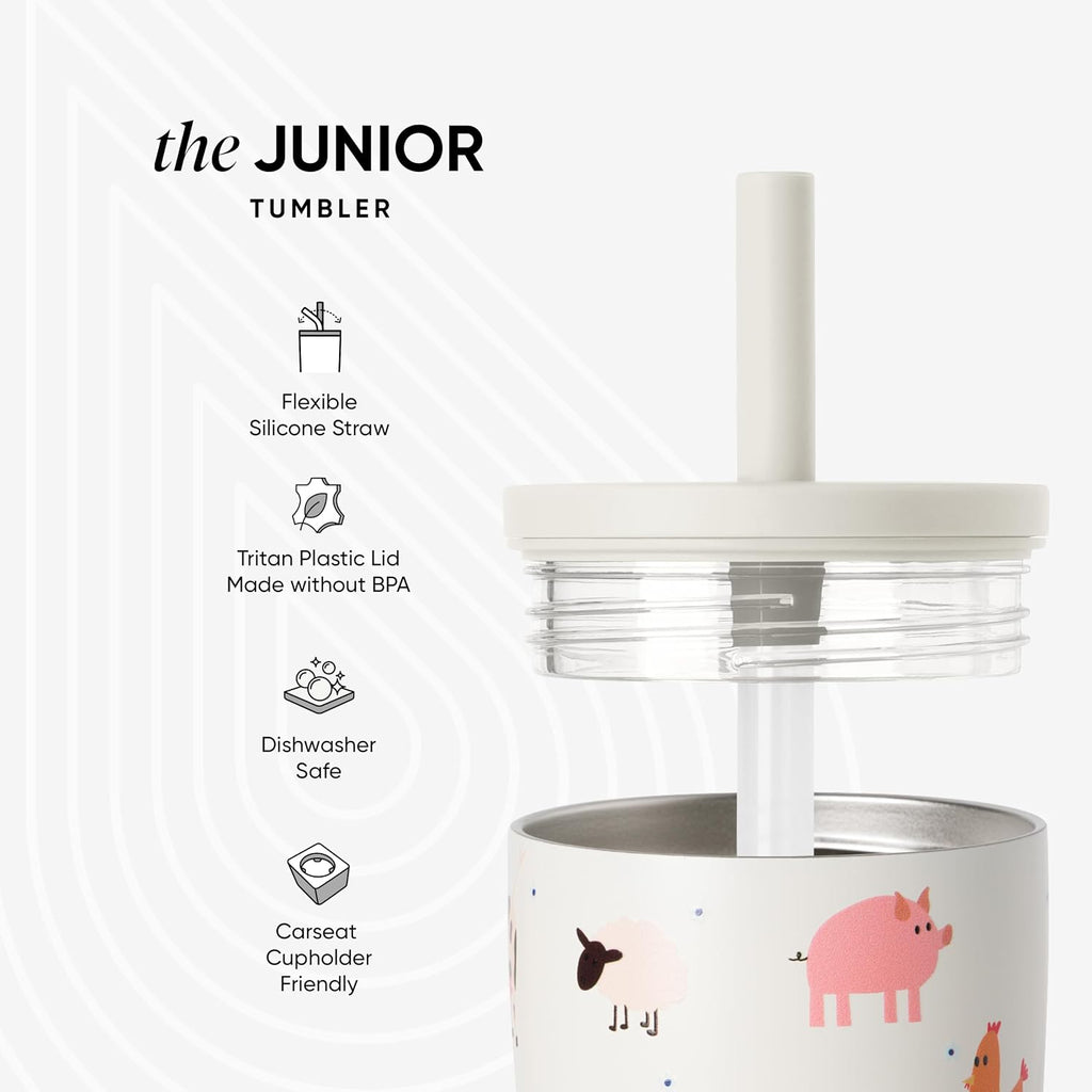 Stainless Steel Toddler Cup with Straw | 12oz | Ballerina
