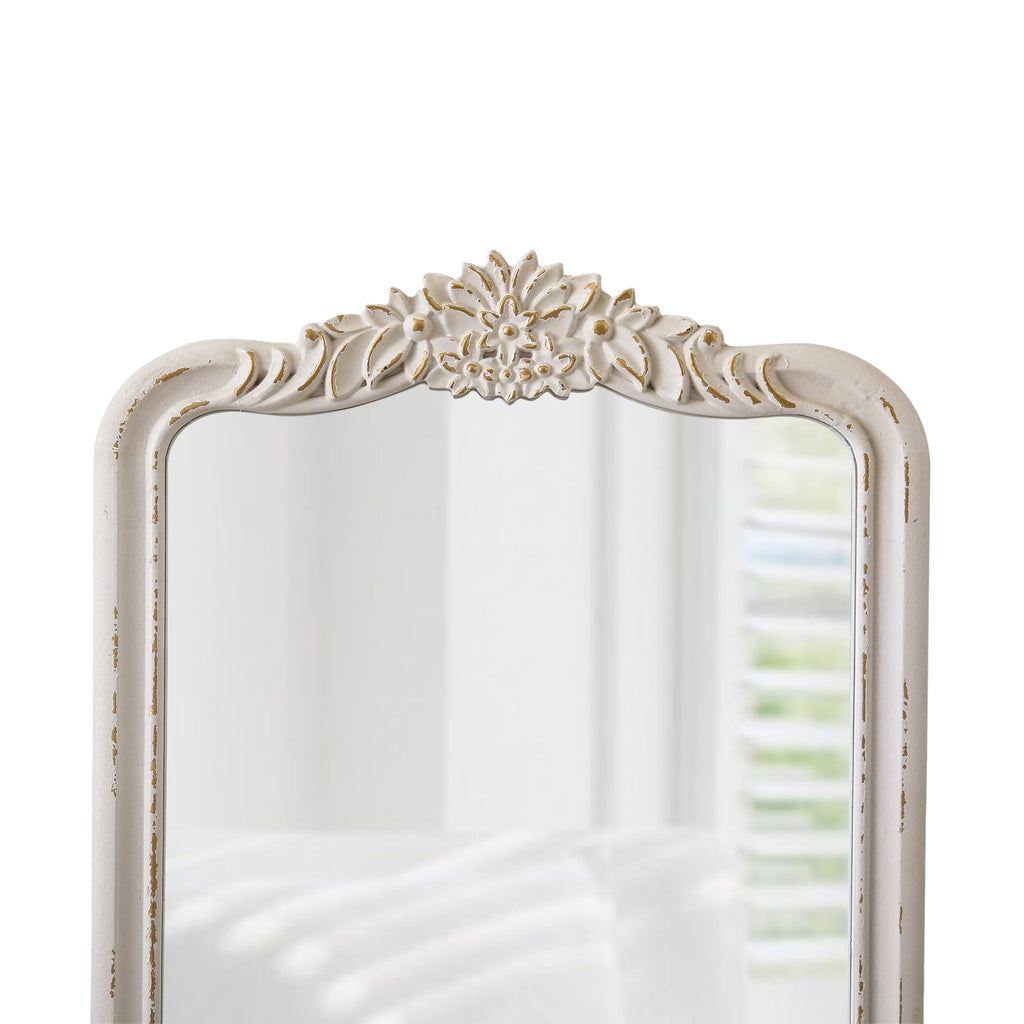 Vintage Mirror with Shelf and 4 Hooks 30 X 16 Inch