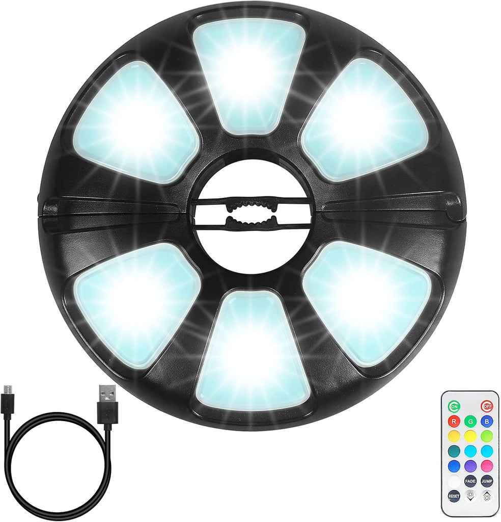 Color Umbrella Light with Remote, Outdoor/Patio Umbrella Light, Rechargeable/AA Battery, Umbrella Pole Light, 300Lumen