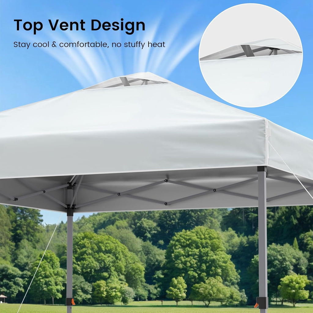 Pop Up Canopy Tent with Sidewalls, 10x10ft 10 Person Party Tent One Push Setup