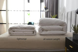 Goose Feather Down Comforter,All Seasons 100% Cotton Feather Down Duvet Insert Medium Warm Quilted B