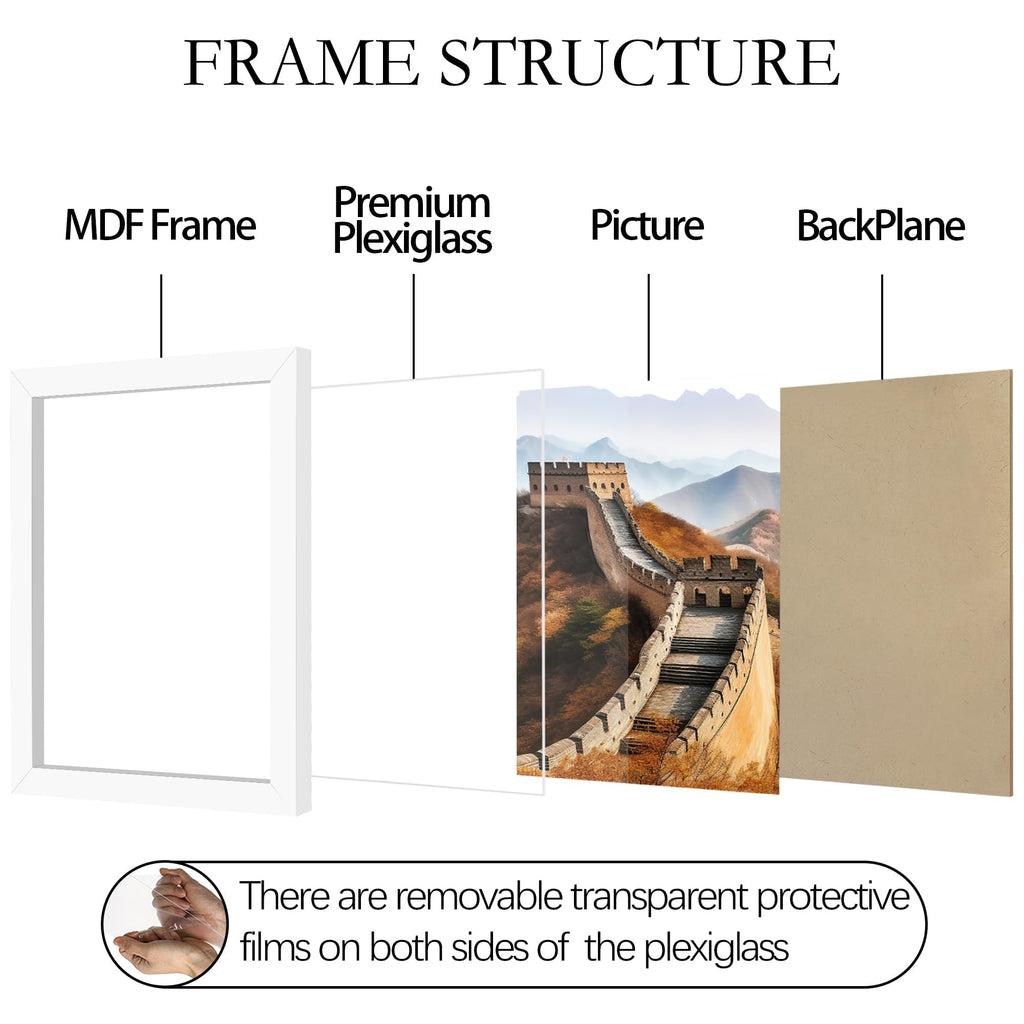 16x20 Picture Frame, Photo Frame for Wall Mounting Display, White