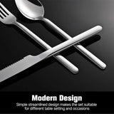 48-Piece Silverware Set with Steak Knives, Flatware Set for 8, Stainless Steel Tableware Cutlery Set