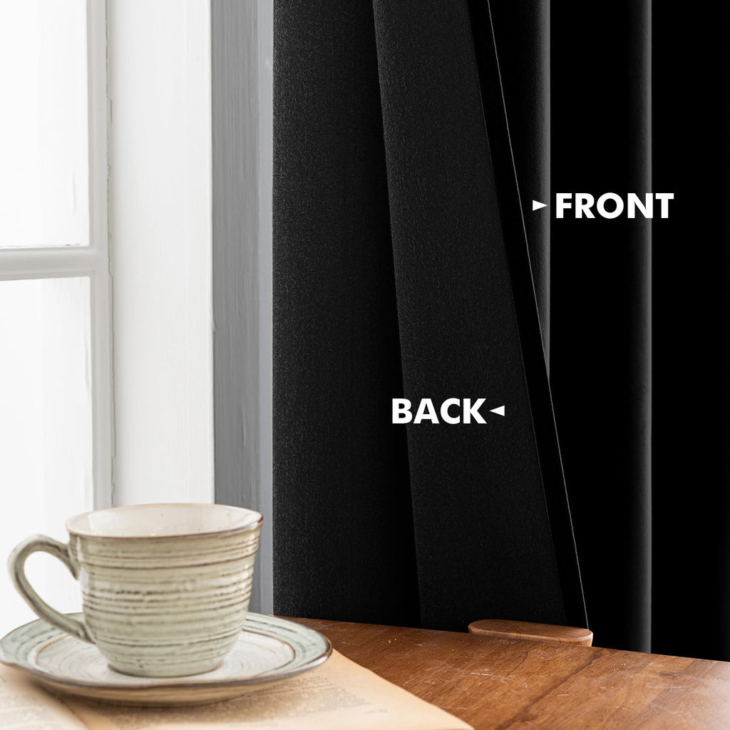Black Velvet Curtains 96 Inches Long 2 Panels