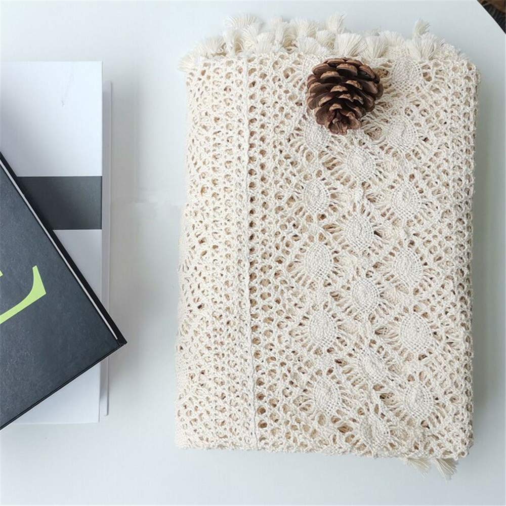 Vintage Crochet Tablecloths Lace Doilies Cotton Beige Square Tablecloths Table Cover Table Topper Wedding Home Party