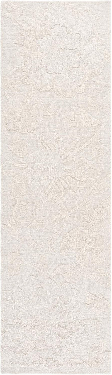 Blossom Area Rug - 10' x 14', Green & Red, Handmade Wool, Floral Design