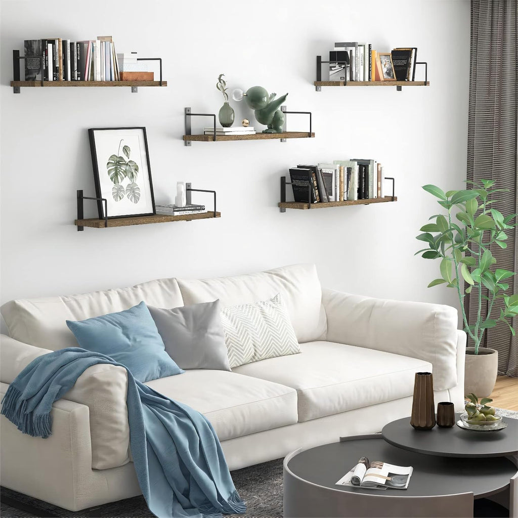 Floating Shelves, 24 Inches Shelves for Room Wall, Shelves on Wall (Brown) | Wall Shelves, Easy to Install Wall