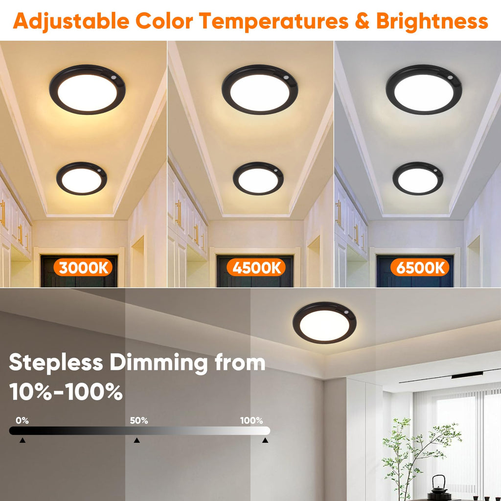 Rechargeable Motion Sensor Ceiling Light, Battery Operated Closet Light