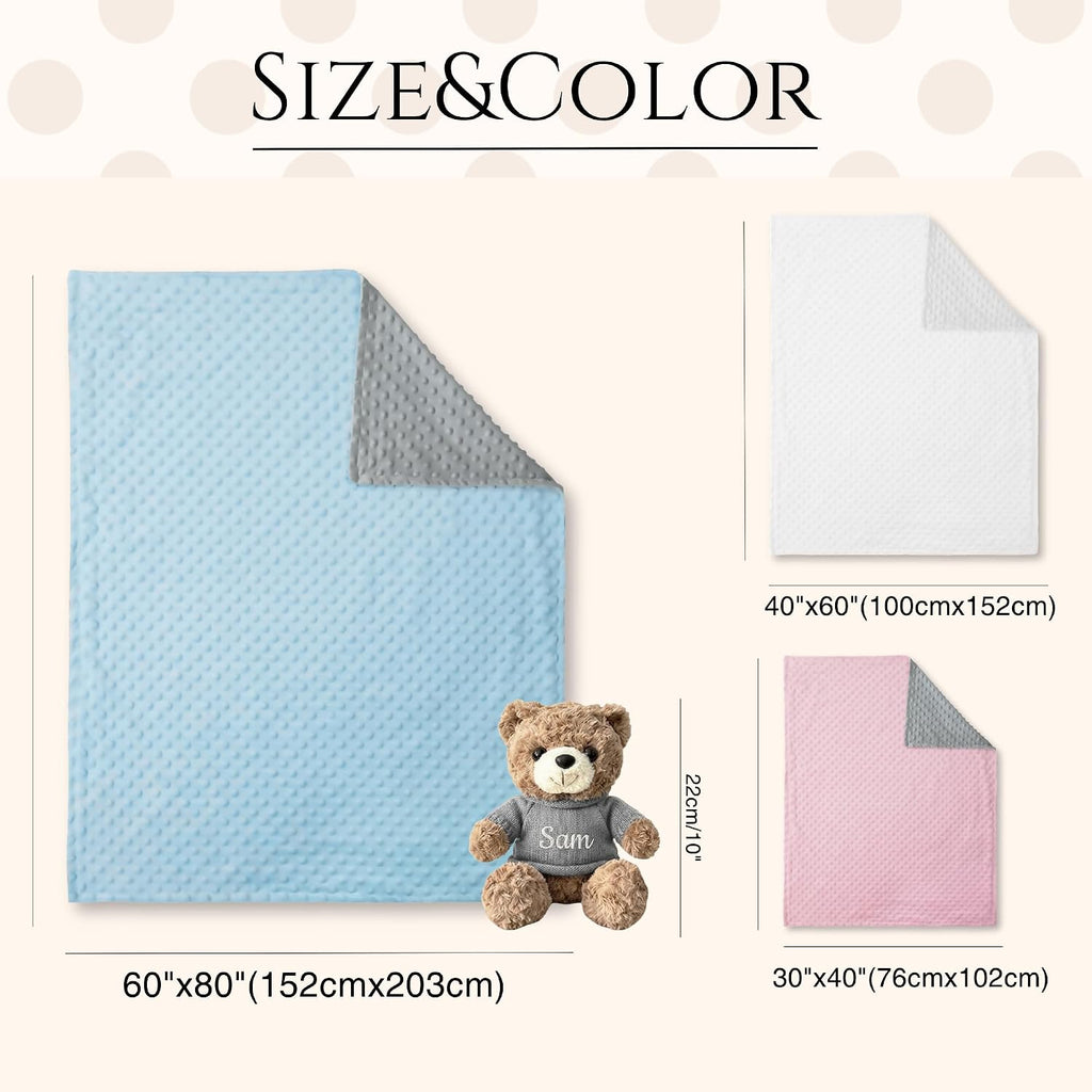 Blanket and Teddy Bear,Custom Boy Gifts Set