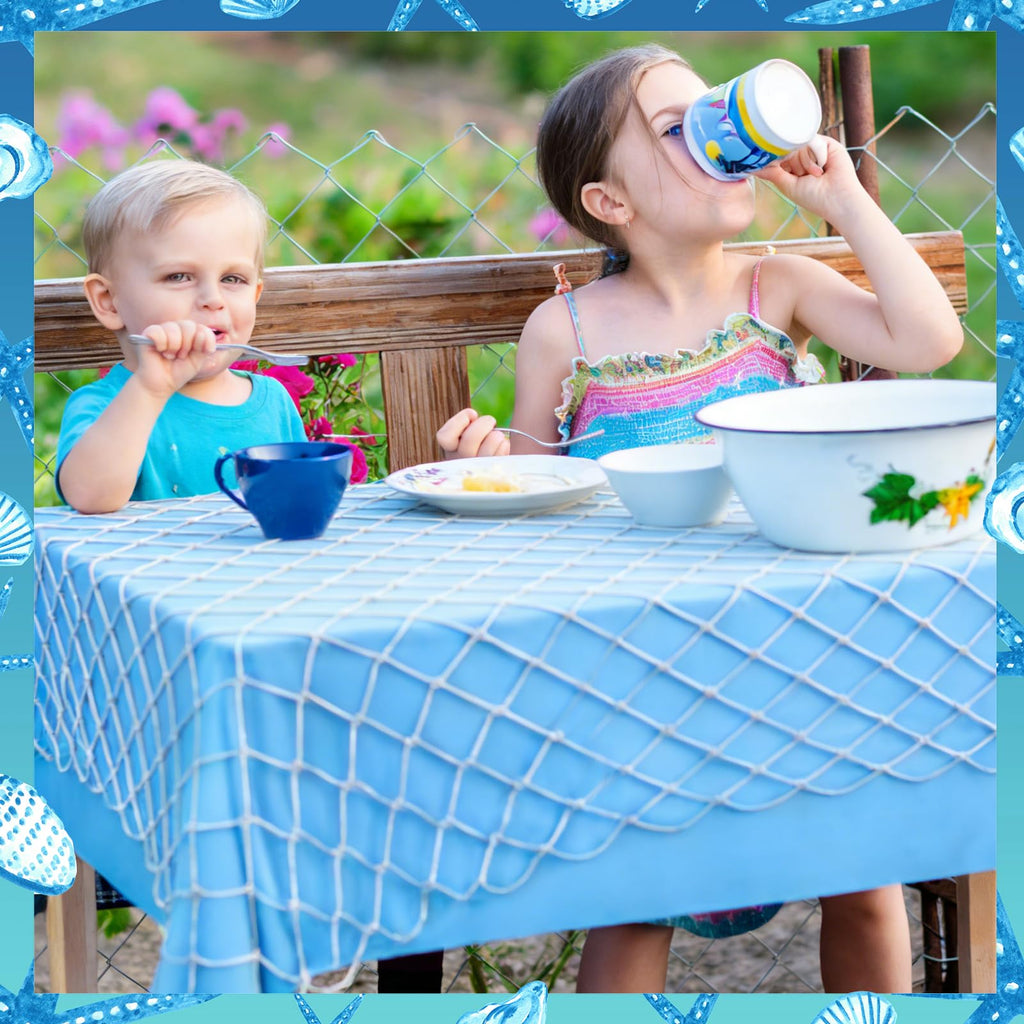 8 Pcs Fish Net Decorative and Tablecloth Set