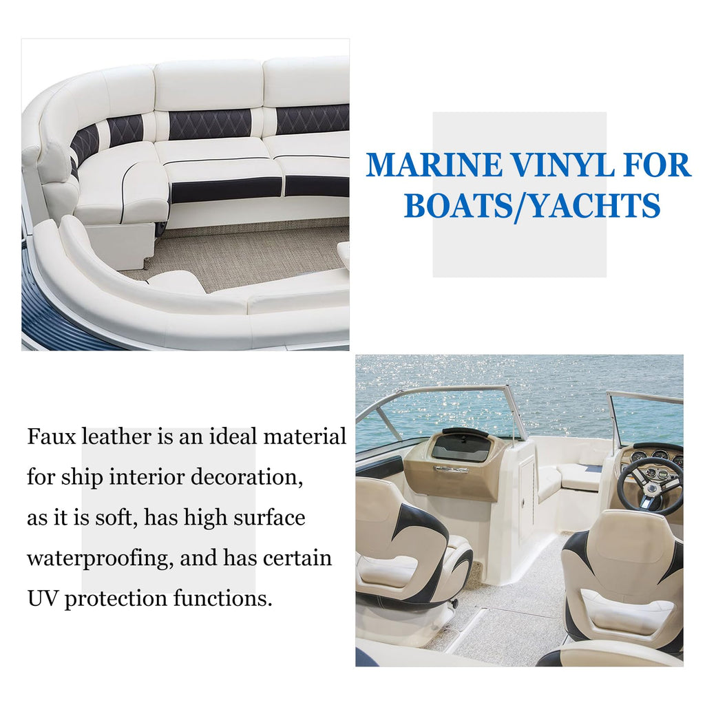 Synthetic Leather Vinyl Marine Fabric, Replacement Boat Houseboats Interior Bolsters and Headliners, Softer and More