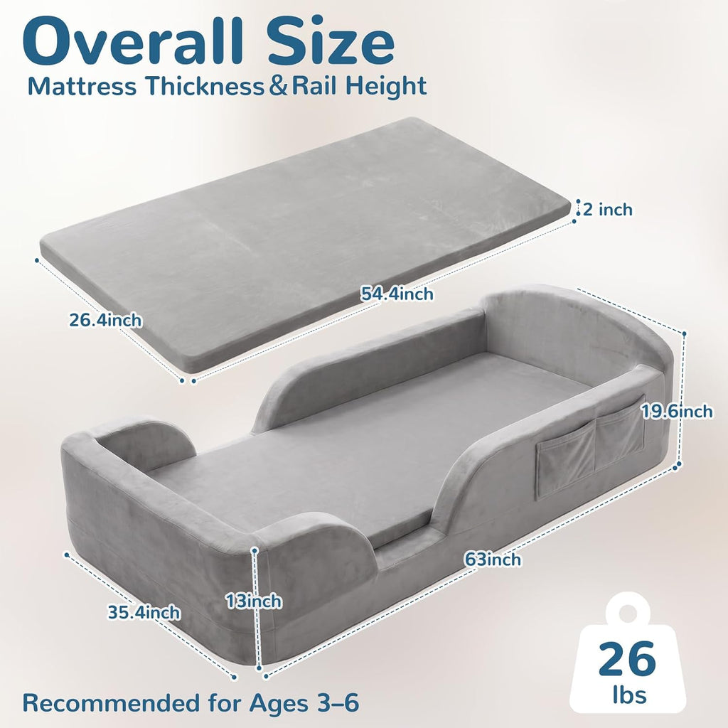 Toddler Floor Bed, No Assembly Needed Toddler Bed