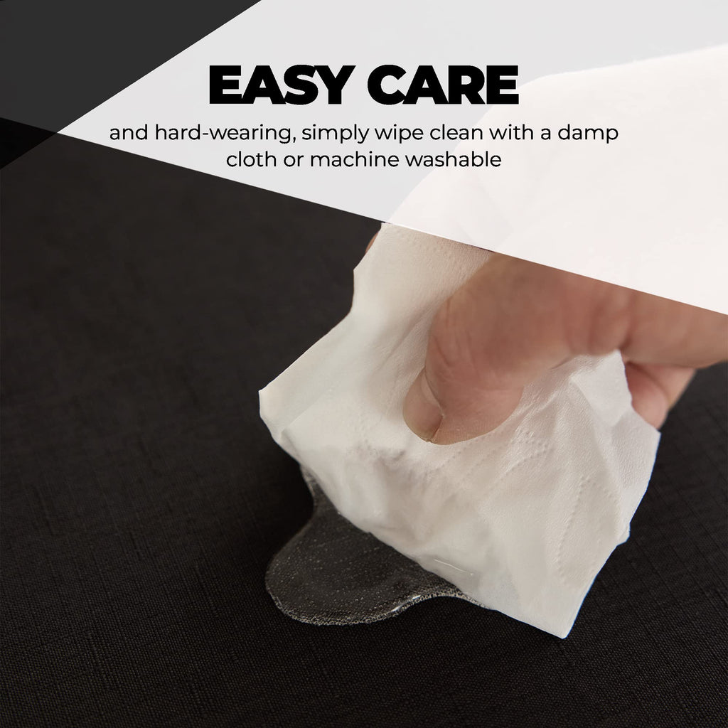 Waterproof Linen Texture Table Cloth for Round Dining Table, Decorative Fabric Anti-Scratch Table Cover for Indoor