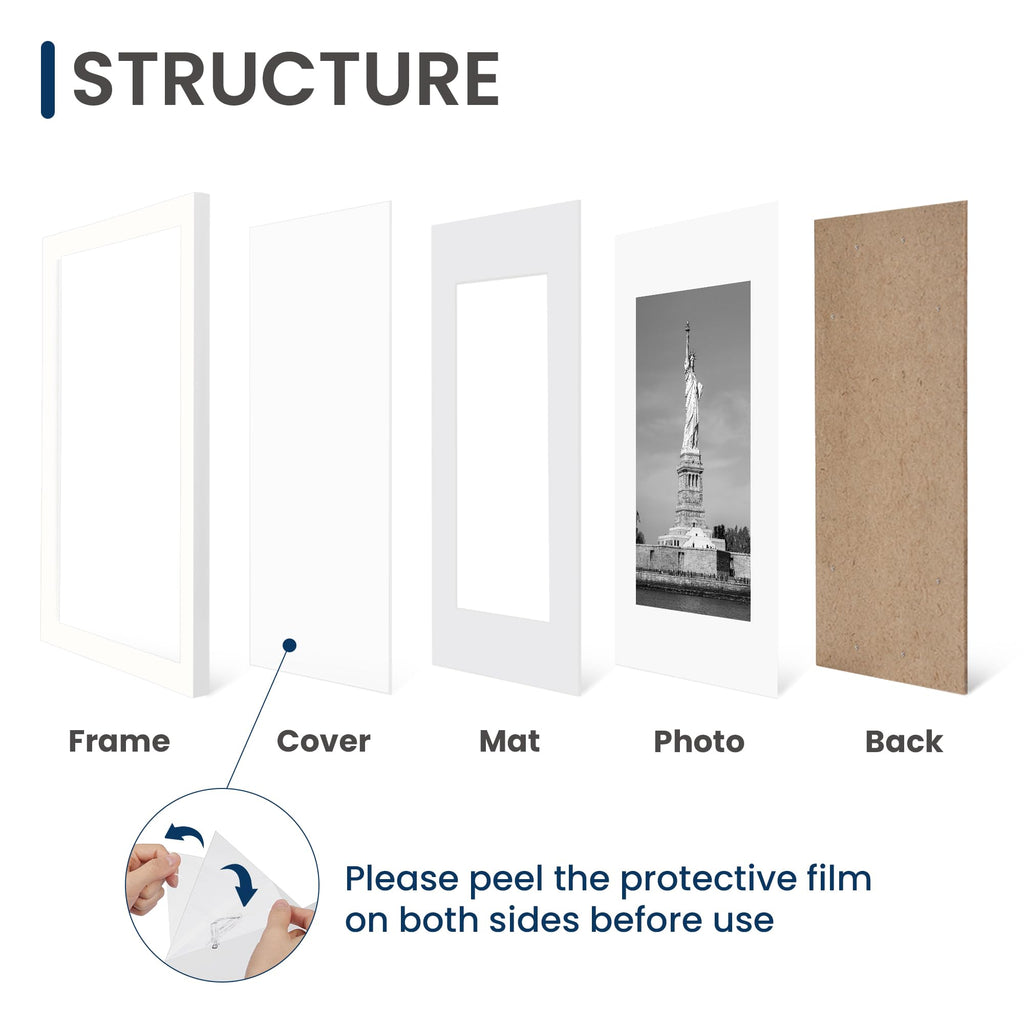 16x20 Picture Frame, Wall Gallery Frames Set of 2, White