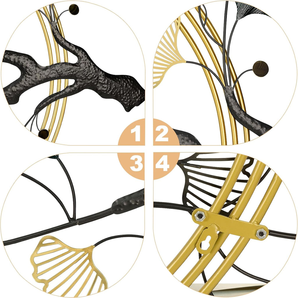 3D Metal Wall Art Decor, 59x32 Large Modern Wall Sculpture - Set of 100