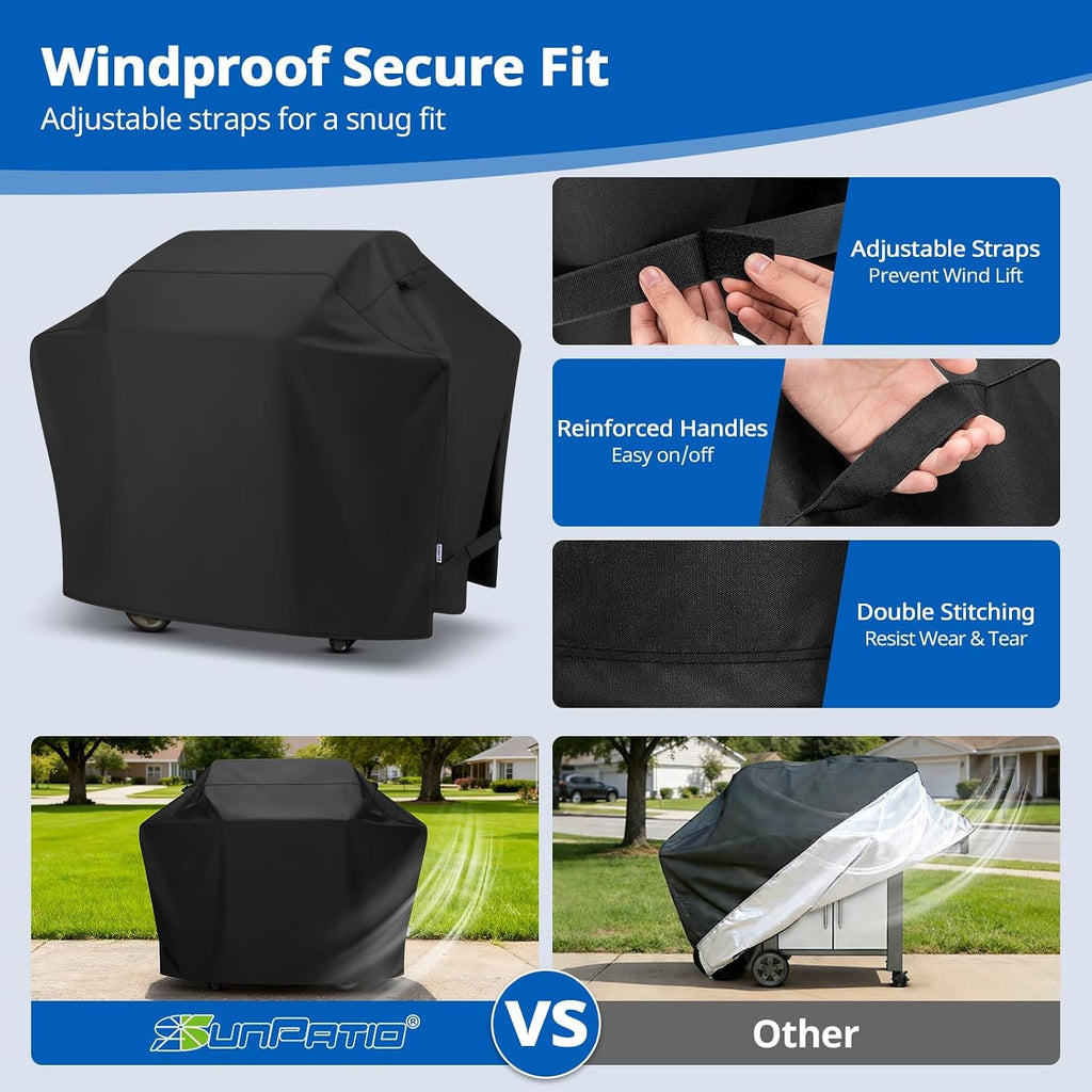 Gas Grill Cover 60 Inch, Outdoor Heavy Duty Waterproof Barbecue Gas Cover, UV and Fade Resistant, All Weather