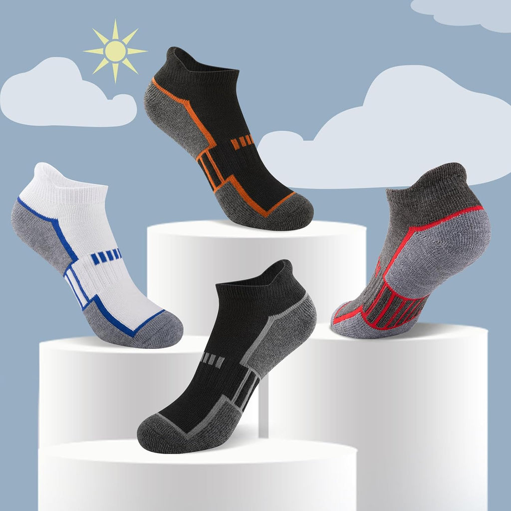 12 Pairs Boys Socks Ankle Low Cut Socks Athletic Half Cushioned Short Socks For Kids Old