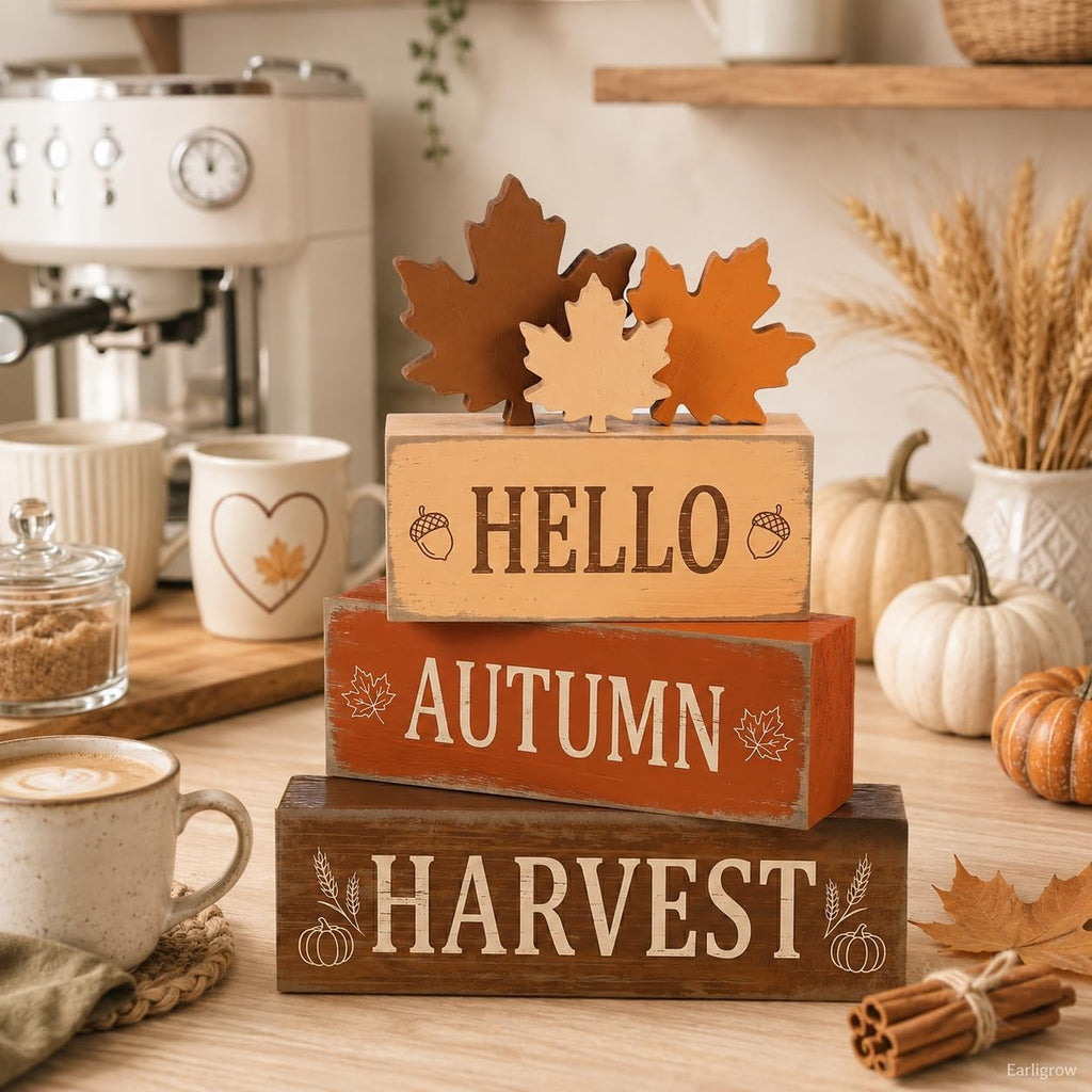 Autumn Leaves Fall Decor, Fall Decorations - Set of 4