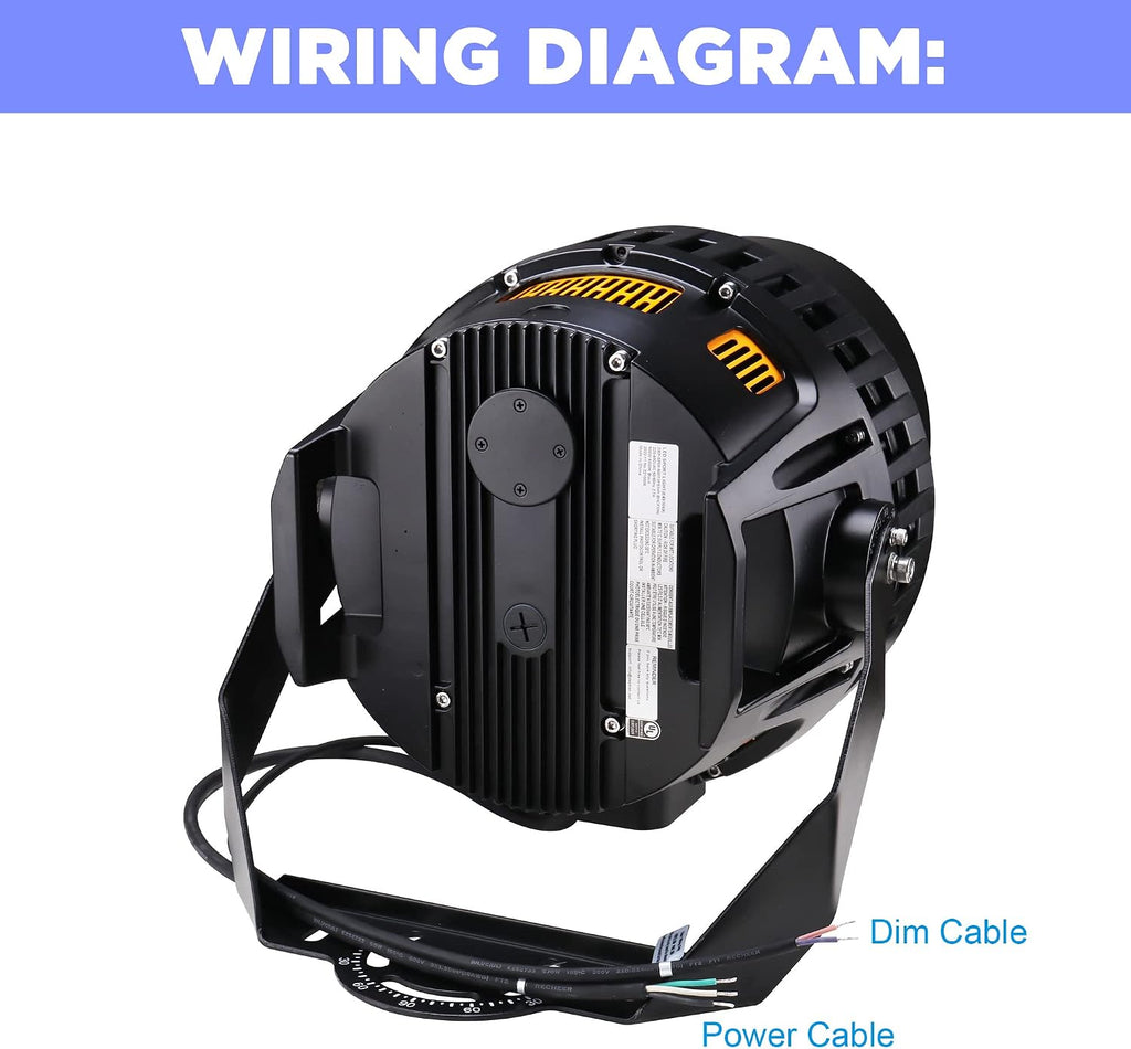 500W LED Stadium Lights Outdoor, 30 Degree Arena Lamp | 70000Lumens 5000K Commercial Sportlight, 0-10V Dimmable IP65
