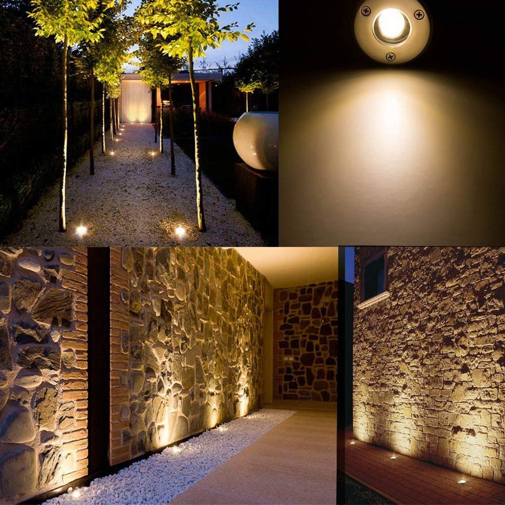 Well Lights LED Low Voltage Landscape Lights, Outdoor In Ground Light 12V-24V 5W Warm White 3000K, IP65