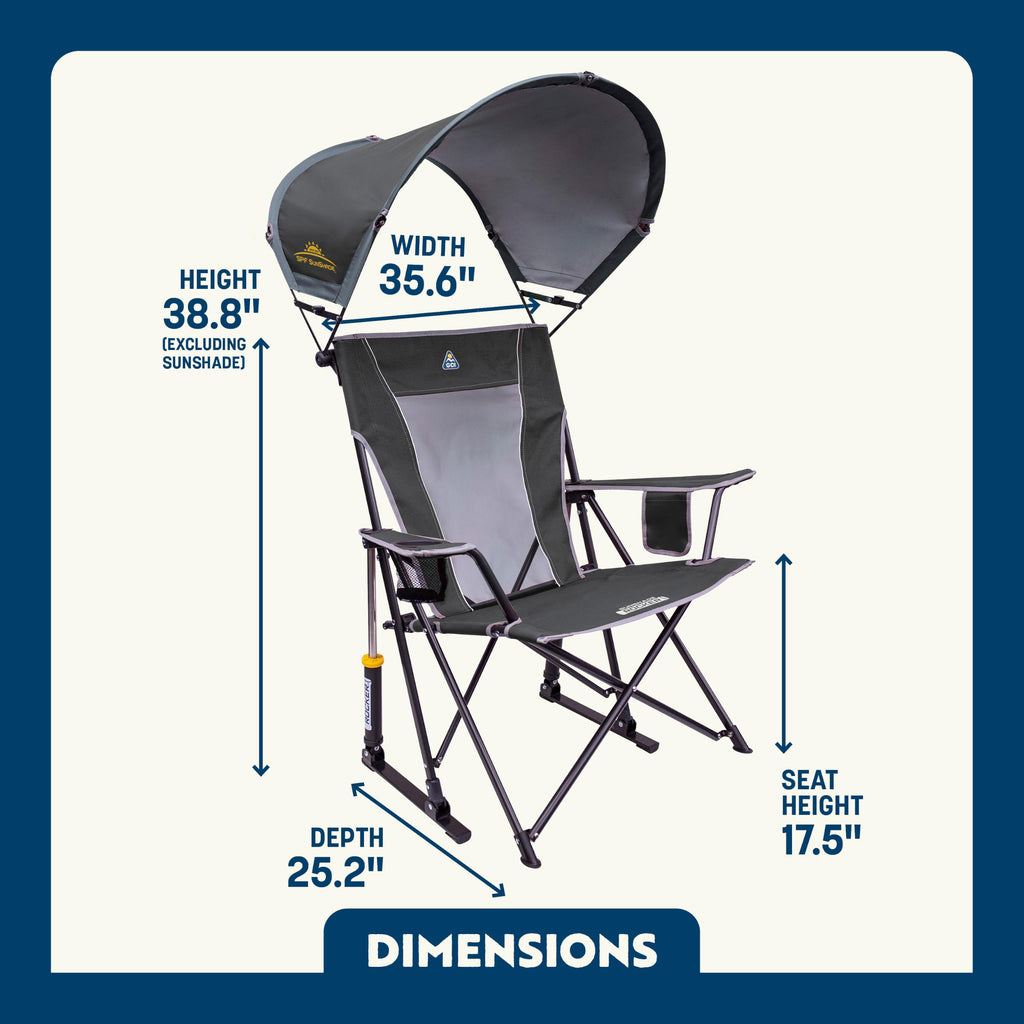 Sunshade Rocker Outdoor Rocking Chair with Canopy