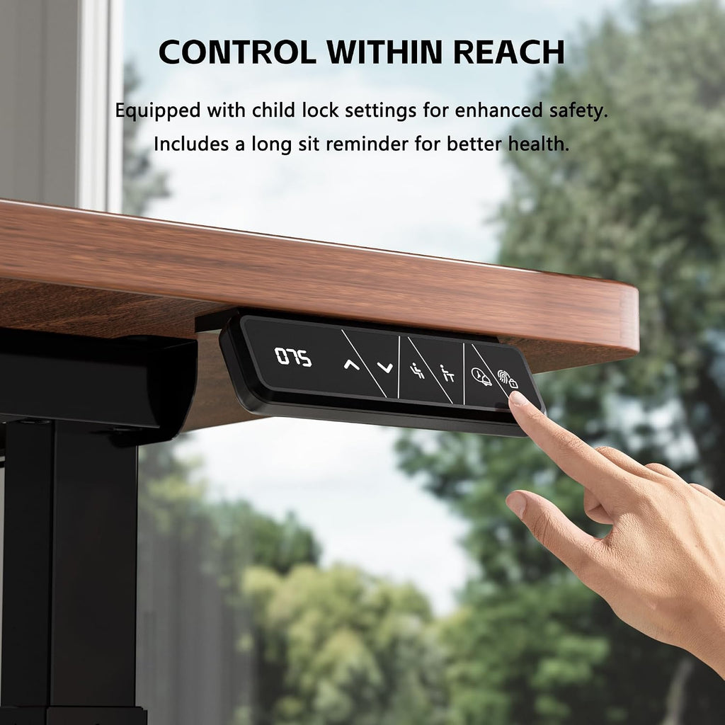 4-Leg Electric Standing Desk Frame | Heavy-duty 4-leg standing desk frame supports 264 lbs, providing superior