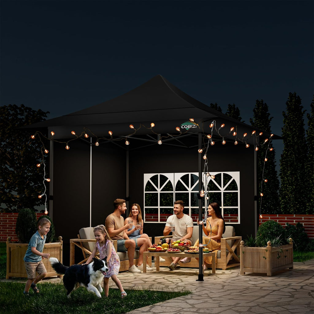 13x13 Pop Up Canopy Tent Heavy Duty with Auto-Extending Eaves