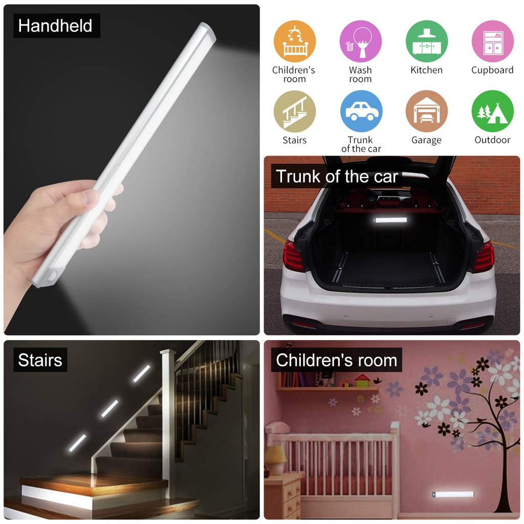 Motion Sensor Cabinet Light,Under Counter Closet Lighting, Wireless USB Rechargeable Kitchen Night