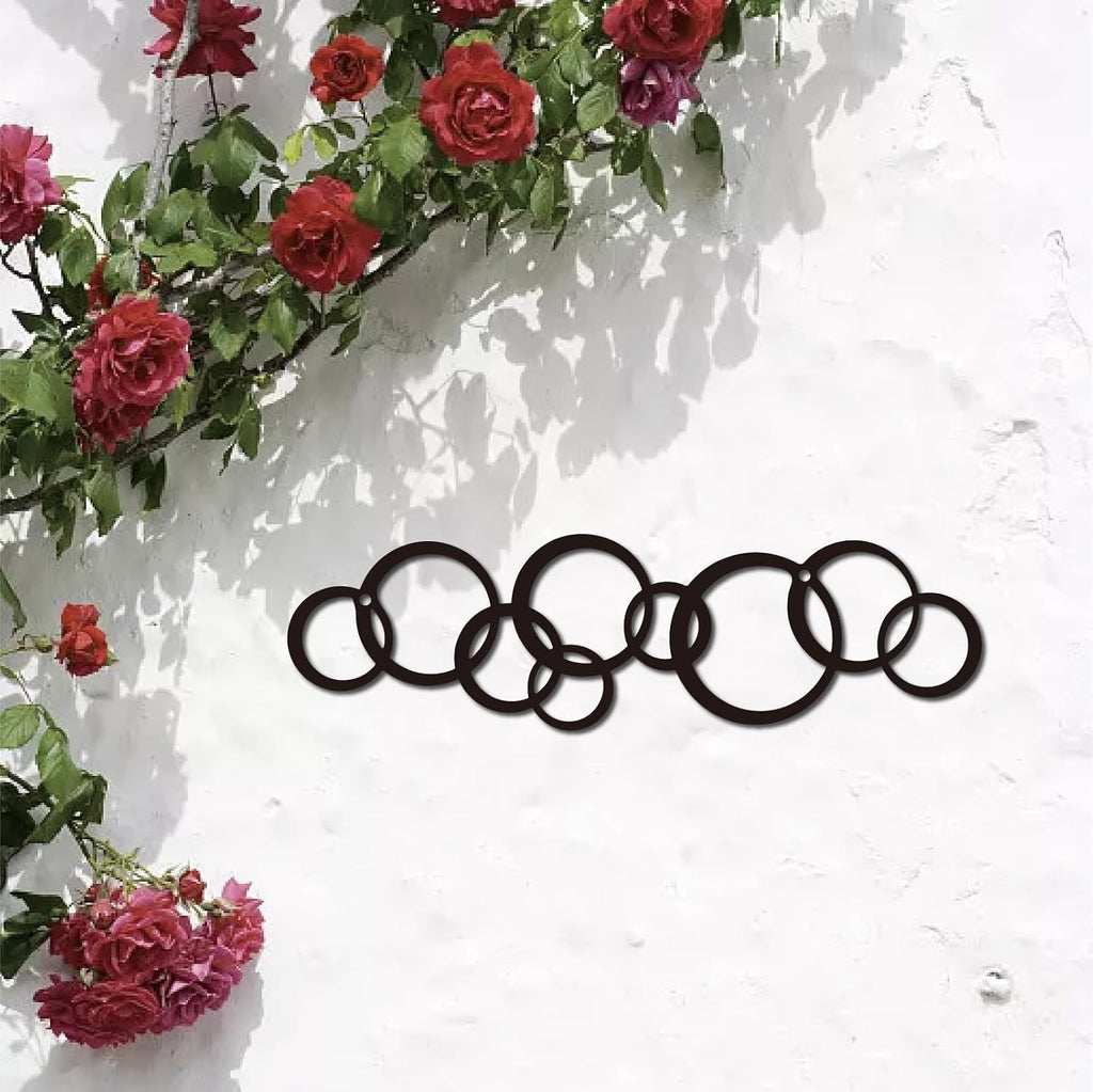 Ring Metal Wall Decor Round Hanging Ornament Minimalist Design Wall Silhouette Sculpture Simple Decoration Art Wall