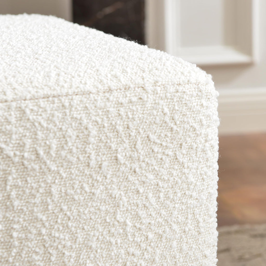 18.5" Wide Modern Square Boucle Ottoman Set of 2