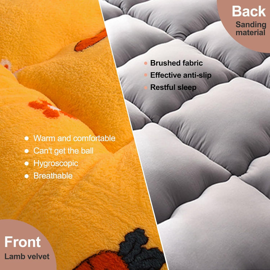Japanese Style Roll Up Mattress, Thick Futon Floor Mattress with Non Slip Straps, Tatami Mat Floor Mattress