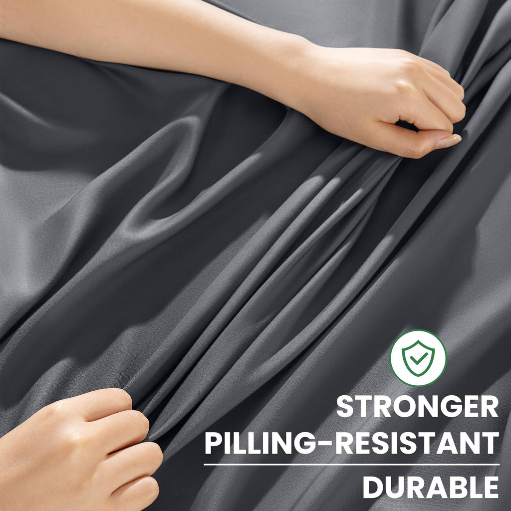 100% Viscose Derived from Bamboo_ Sheet Set 4Pcs, Extra Deep Pocket