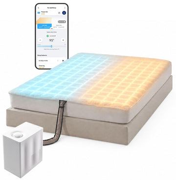 All Season Cooling & Heating Mattress Pad King, Water-Circulating Mattress Topper, Dual-Zone Temperature Control, AI