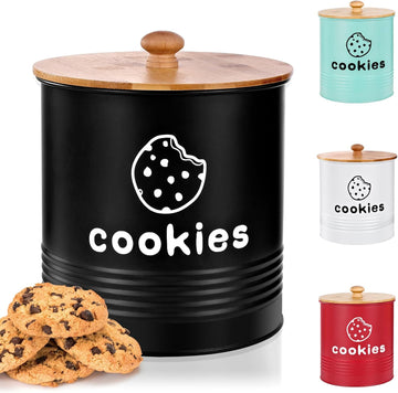 Cookie Jars with Lids Airtight, Large Cookie Tins, 1.5 Gallons Cookie Jar Counter Decorative, Farmhouse, Christmas