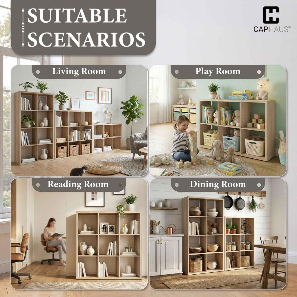 Sturdy Room 13-Inch Cube Storage Organizer Shelf, with Extra Thick Exterior Edge, Open Storage Shelf Divider