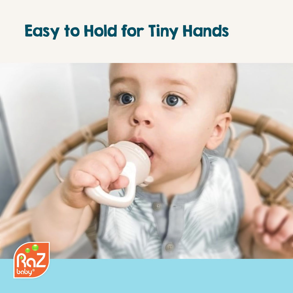 Baby Solids/Frozen Fruit Feeder Pacifier, Infant Teether Toy 6M+, BPA-Free, Safely Introduce Solids, Natural Teething