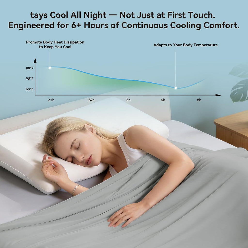 Cooling Comforter Twin Size, Cooling Blankets for Hot Sleepers and Night Sweats, Double-Sided Cool Tech All Season