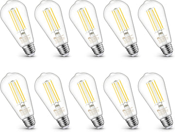 100 Watt LED Bulb, Edison Bulbs, Dimmable Lightbulbs E26, 5000K Daylight White Bright 9W 1100 Lumens, ST21/ST64