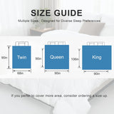 Luxury Goose Feather Down Fiber Comforter Queen, 300TC White Cotton Blended Duvet Insert