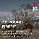 GasOne 23 in Outdoor– Wood Burning Fire Pit – Durable Alloy Steel Fire Pits for Outside – Small Fire Pit for Backyard, Porch, Deck, Camping, BBQ - Image 2