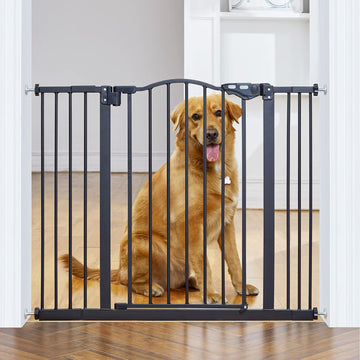 29-39.6" Baby Gate for Stairs & Doorways, 30" Tall Pressure Mount Pet Gates, Auto Close Both Sides Walk