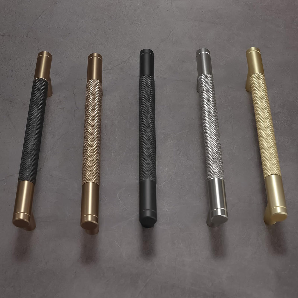 10 Pack 5Inch Brushed Satin Nickel Kitchen Cabinet Handles Knurled Cabinet Pulls Drawer Pulls Kitchen Hardware