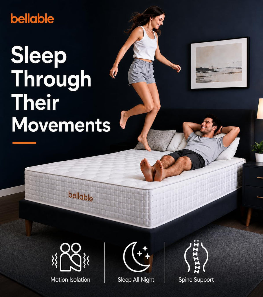 King Size Mattress 14Inch, Medium Firm Fiberglass-Free Hybrid Mattress Memory Foam Individually Pocket Coils with