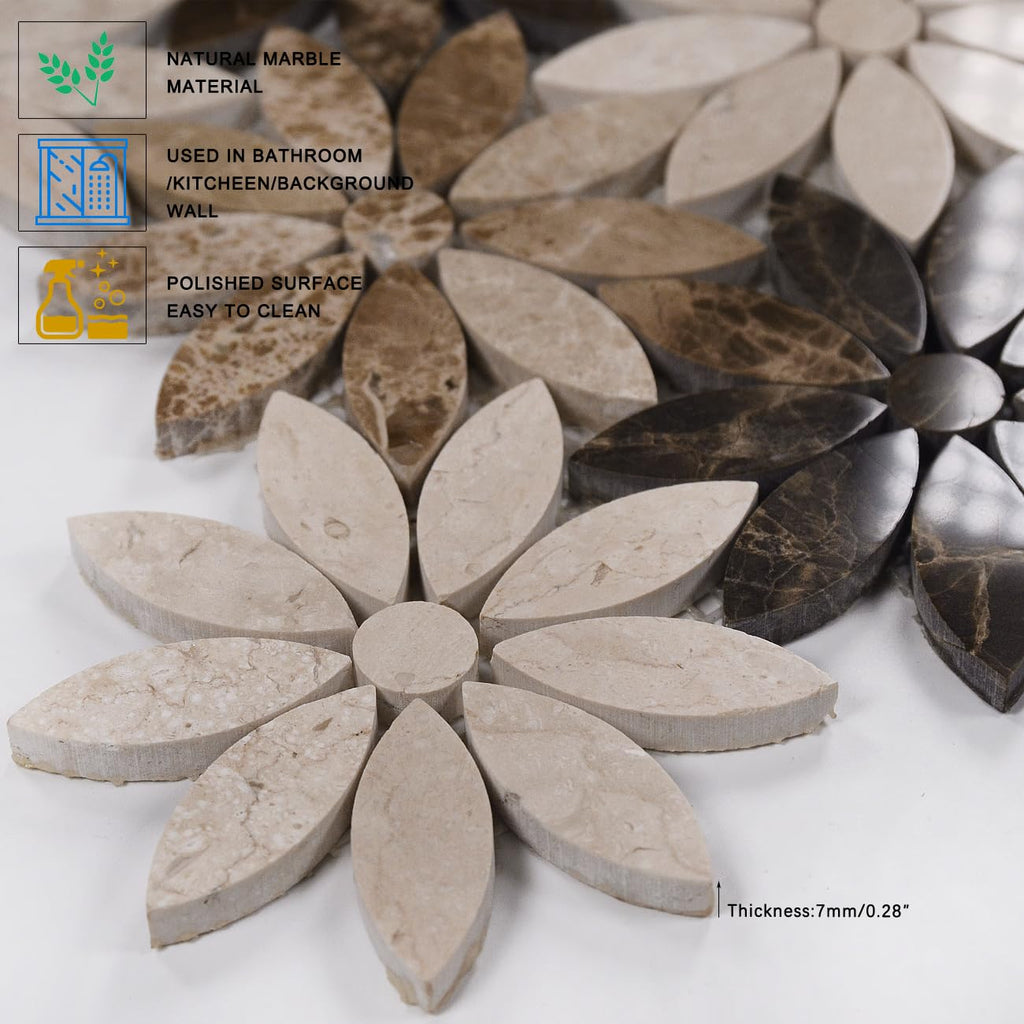 Waterproof Bathroom Floor Tiles and Wall Tile, Natural Marble Stone Backsplash, Kitchen and Bathroom Backsplash