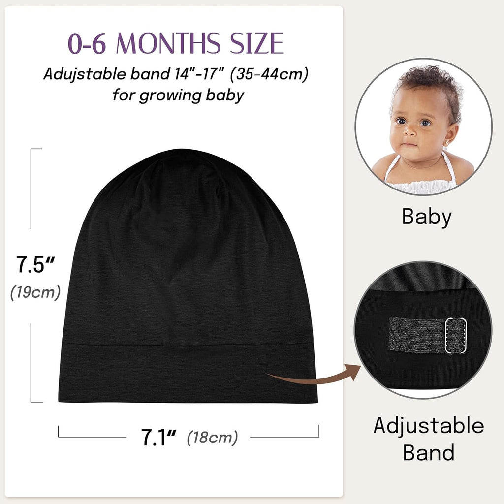 Silk Baby Bonnet, Sleep Cap, Adjustable