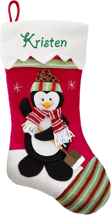 Personalized - Snow Cap Winter Wonderland - 3D Plush Character - Embroidered Name - Christmas Decor - Holiday Decor