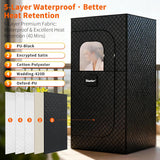 Sauna Box - Portable Sauna for Home with Upgraded 3L 1500W Steamer, Folding Chair and Non-Slip Mat for Relaxation Spa