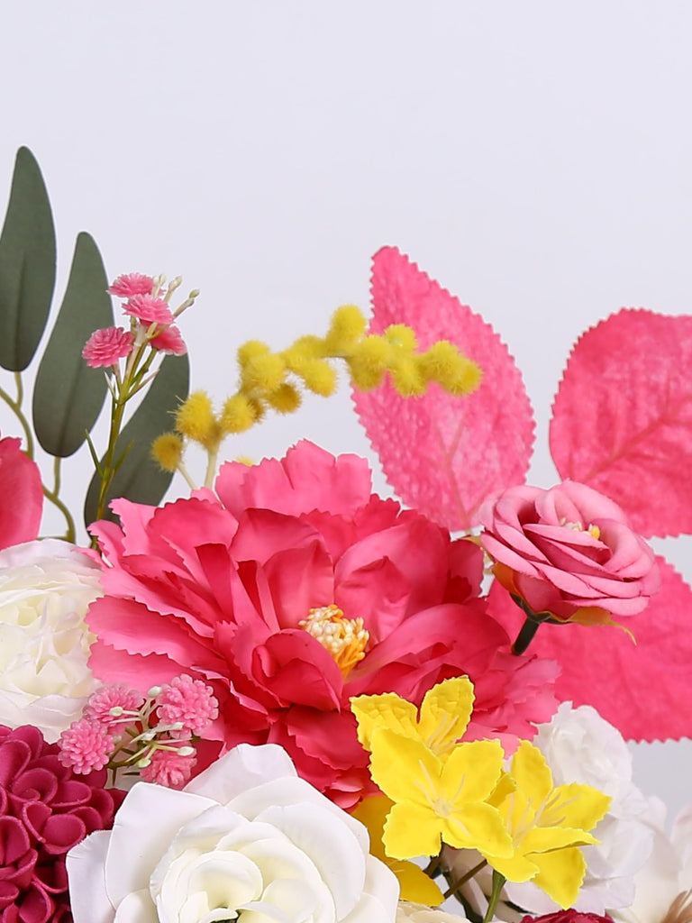 Artificial Flower Combo Hot Pink Silk Flowers | Casa Home Living